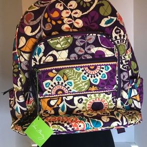 NWT Vera Bradley “Plum Crazy” Rare Campus Backpack